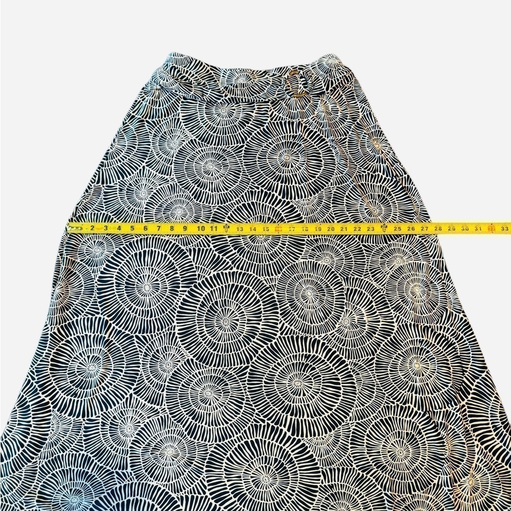 Robert Louis Maxi Skirt Navy Blue and White Womens Size XL Elastic Waist - Picture 6 of 7